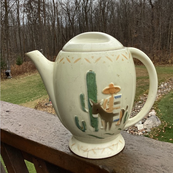 Vintage Other - ⚜️ Vintage SOUTHWEST PORCELIER Ceramic Teapot VNVC